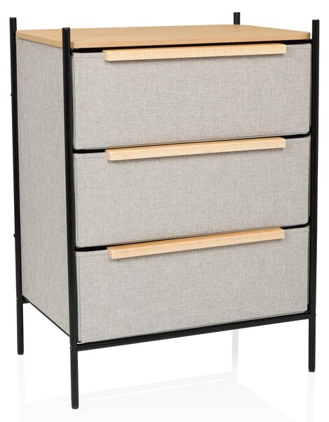 Hjh LIVING Komoda se 3 zásuvkami STUVAR Příborník 79,0 x 58,0 x 39,0 cm