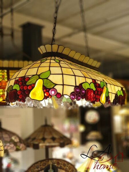 Závěsné svítidlo Tiffany Fruits - 94*41*115 cm 3x E27 / Max 60W - Clayre & Eef
