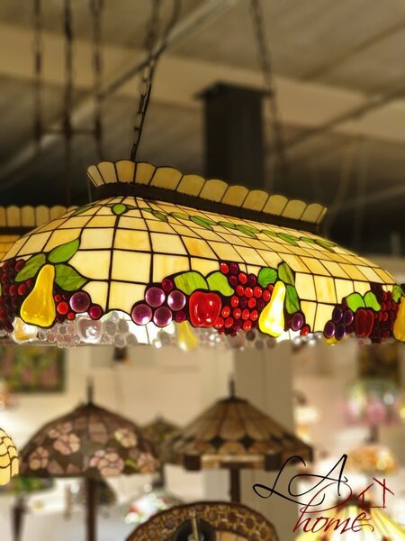Závěsné svítidlo Tiffany Fruits - 94*41*115 cm 3x E27 / Max 60W - Clayre & Eef