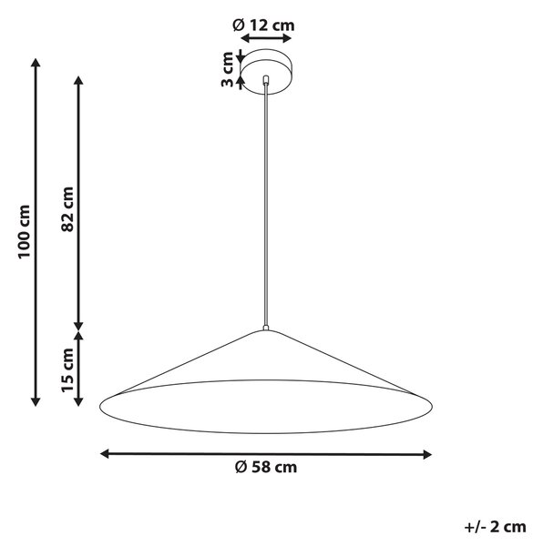 Závěsná lampa RASPACULO Kov Černá