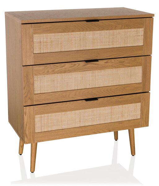 Hjh LIVING Komoda se 3 zásuvkami BOHEO K Příborník 90,0 x 80,0 x 40,0 cm