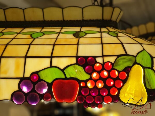Závěsné svítidlo Tiffany Fruits - 94*41*115 cm 3x E27 / Max 60W - Clayre & Eef