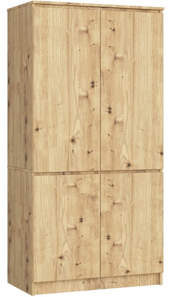 Šatní skříň s otočnými dveřmi 90cm 4D dub artisan