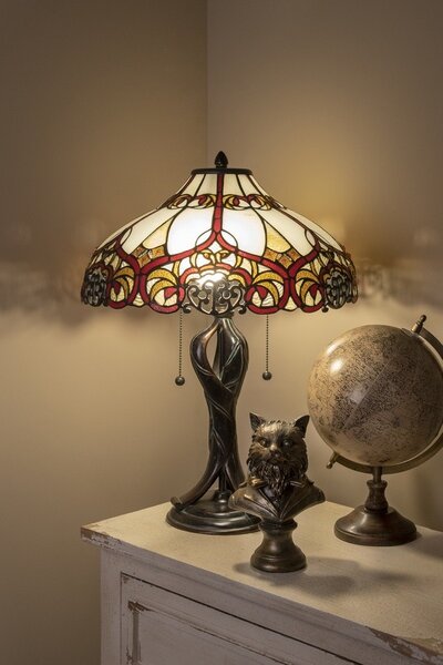 Stolní lampa Tiffany - Ø 41*56 cm - Clayre & Eef