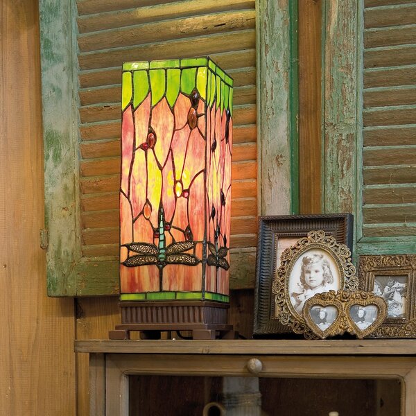 Stolní lampa Tiffany Square dragonfly - Clayre & Eef