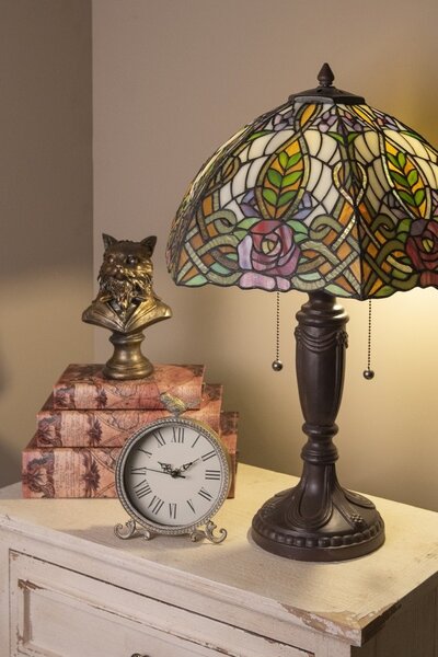 Stolní lampa Tiffany Rose - Ø 47*61cm - Clayre & Eef