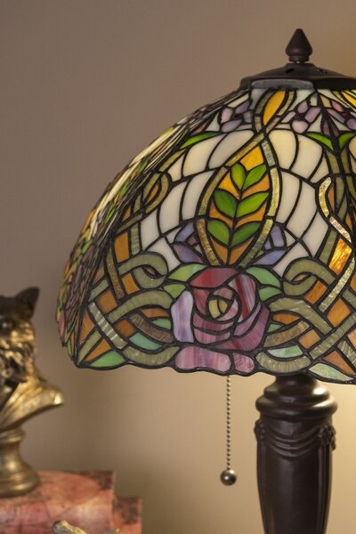 Stolní lampa Tiffany Rose - Ø 47*61cm - Clayre & Eef