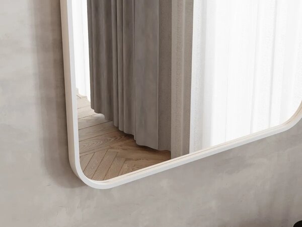 Designové zrcadlo Simple White 70×60 / 80×60 – montáž na výšku i šířku | Lavedo by Aplomo Rozměr: 70cm