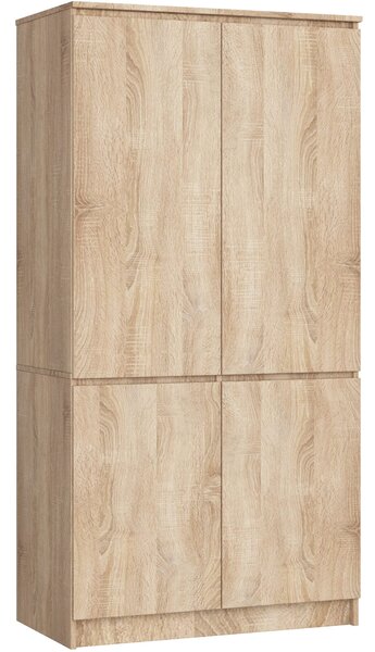 Šatní skříň s otočnými dveřmi 90cm 4D dub sonoma