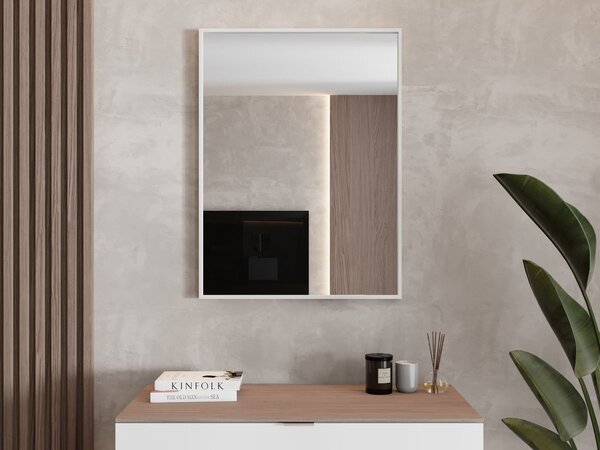 Zrcadlo Lavedo Simple Square White 70×60 / 80×60 – bílý hliníkový rám | Lavedo by Aplomo Rozměr: 70cm