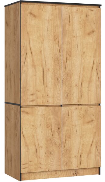 Šatní skříň s otočnými dveřmi 90cm 4D dub craft