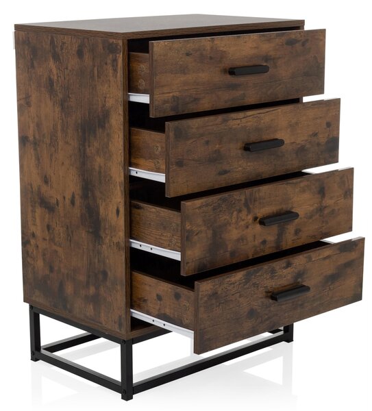 Hjh LIVING Komoda se 4 zásuvkami VINSTRA Příborník 83,5 x 60,0 x 38,5 cm
