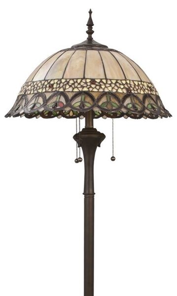 Stojací lampa Tiffany- Ø 50*165 cm 3x E27 / Max 60w - Clayre & Eef