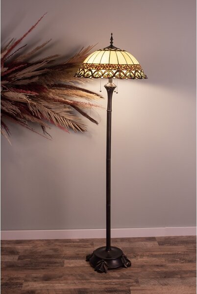 Stojací lampa Tiffany- Ø 50*165 cm 3x E27 / Max 60w - Clayre & Eef