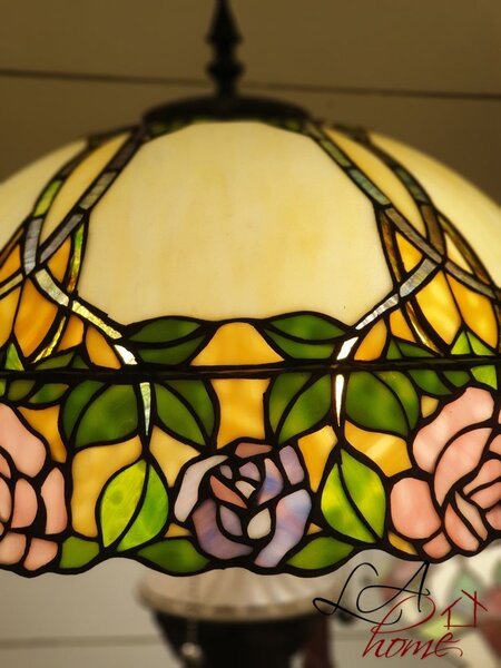 Stojací lampa Tiffany - Ø 50*164 cm 3x E27 / Max 60W - Clayre & Eef