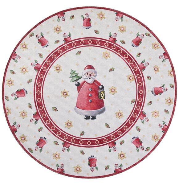 Villeroy & Boch, Kusový koberec Villeroy & Boch Toy's delight 106273 Cream, Red kruh, 160x160 (průměr) kruh, červená, obývací pokoj