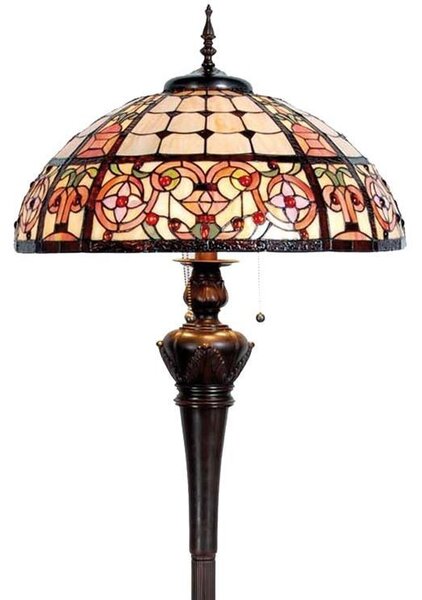 Stojací lampa Tiffany - Ø 56*165 cm 3x E27 / Max 60W - Clayre & Eef
