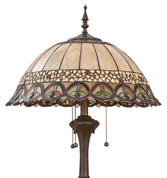 Stojací lampa Tiffany- Ø 50*165 cm 3x E27 / Max 60w - Clayre & Eef