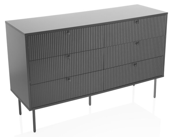 Hjh LIVING Příborník KARBY S Komoda Skříňka Knoflíková úchytka 75,0 x 120,0 x 40,0 cm