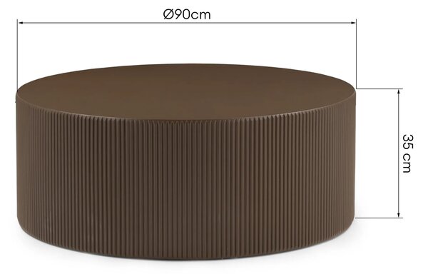Hector Konferenční stolek Ermanno 90 cm mocha