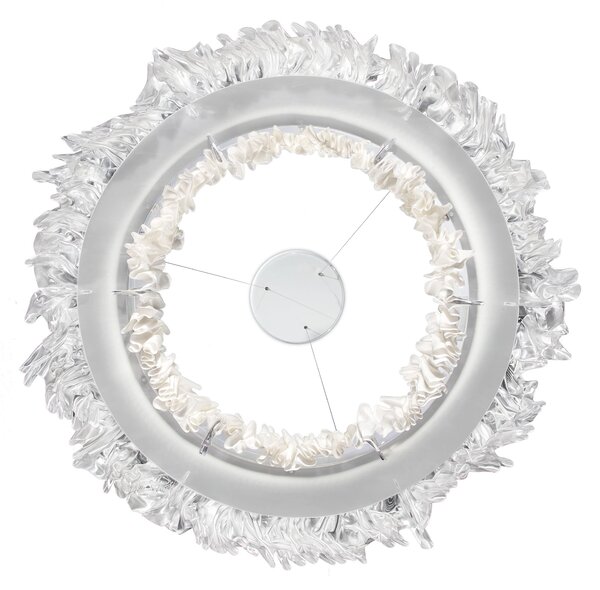 SLAMP ACRSM00SLV01T27NMTEU Accordéon, designové svítidlo se stříbrnou, 52W 2700K stmívatelné, prům. 57cm