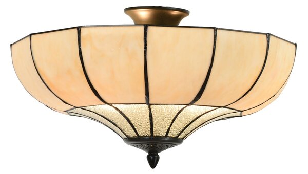Stropní světlo Tiffany Champagne - Ø 46*25 cm E27/2*60W - Clayre & Eef