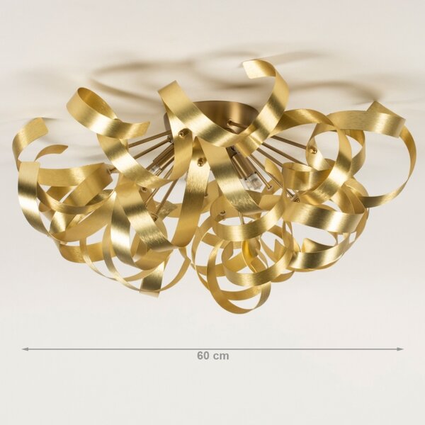 Stropní designové svítidlo do obýváku Artek Curl Gold 60 (LMD)