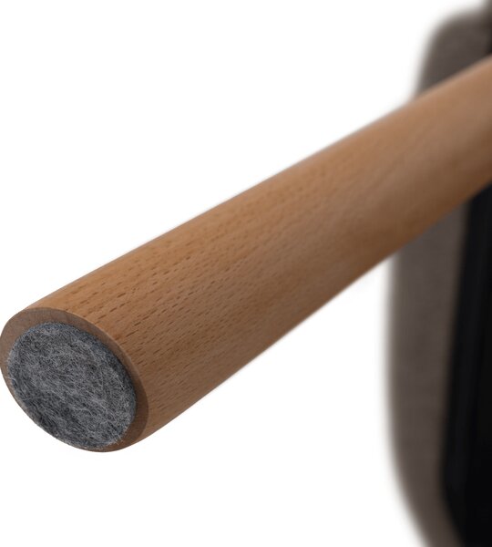 KONDELA Designové křeslo, hnědá/buk, PETRUS