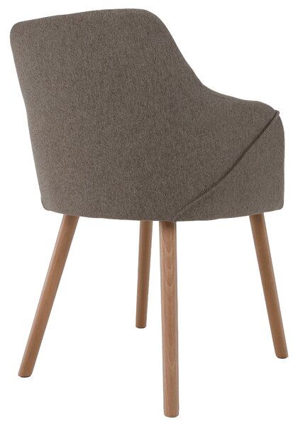 KONDELA Designové křeslo, hnědá/buk, PETRUS