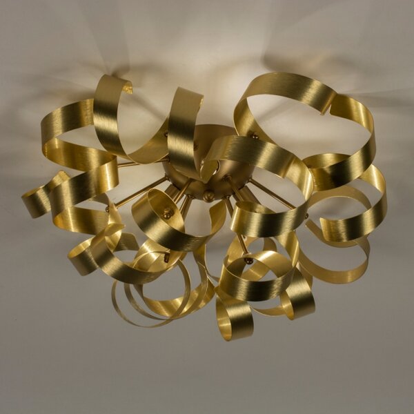 Stropní designové svítidlo do obýváku Artek Curl Gold 45 (LMD)
