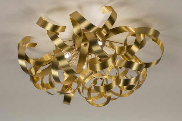 Stropní designové svítidlo do obýváku Artek Curl Gold 60 (LMD)