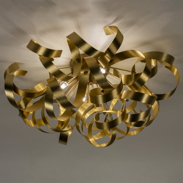 Stropní designové svítidlo do obýváku Artek Curl Gold 60 (LMD)