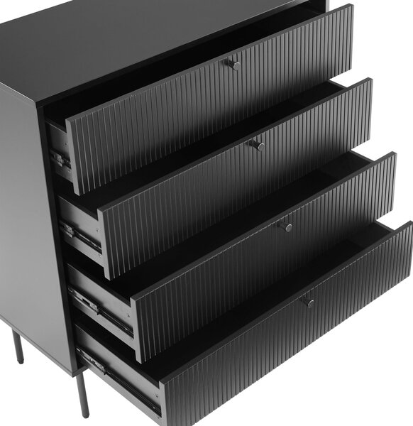 Hjh LIVING Komoda se 4 zásuvkami KARBY K Příborník 95,0 x 90,0 x 40,0 cm