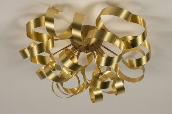 Stropní designové svítidlo do obýváku Artek Curl Gold 45 (LMD)