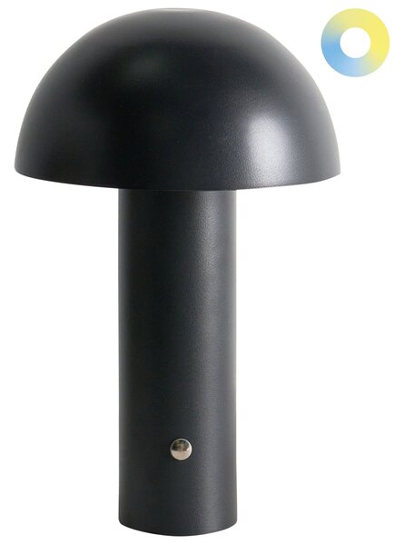 LED bezdrátová stolní lampa BOJO se stmívačem Kov Černá