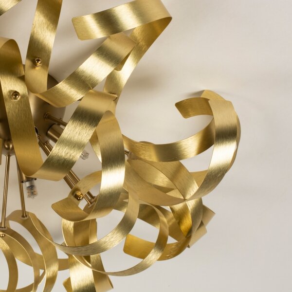 Stropní designové svítidlo do obýváku Artek Curl Gold 60 (LMD)