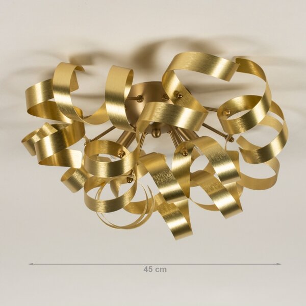 Stropní designové svítidlo do obýváku Artek Curl Gold 45 (LMD)