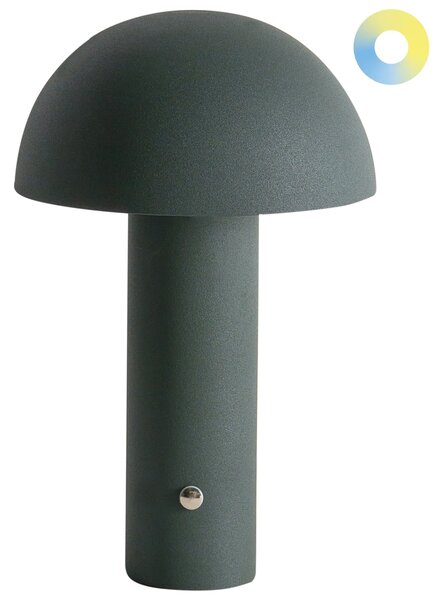 LED bezdrátová stolní lampa BOJO se stmívačem Kov Tmavě zelená