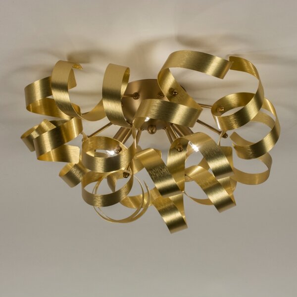 Stropní designové svítidlo do obýváku Artek Curl Gold 45 (LMD)