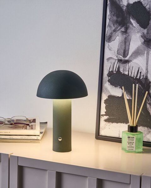 LED bezdrátová stolní lampa BOJO se stmívačem Kov Tmavě zelená