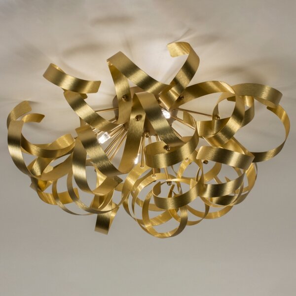 Stropní designové svítidlo do obýváku Artek Curl Gold 60 (LMD)