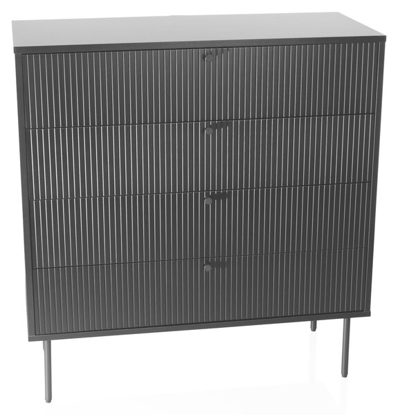 Hjh LIVING Komoda se 4 zásuvkami KARBY K Příborník 95,0 x 90,0 x 40,0 cm