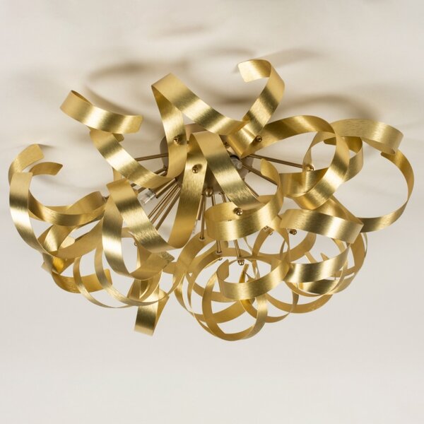 Stropní designové svítidlo do obýváku Artek Curl Gold 60 (LMD)