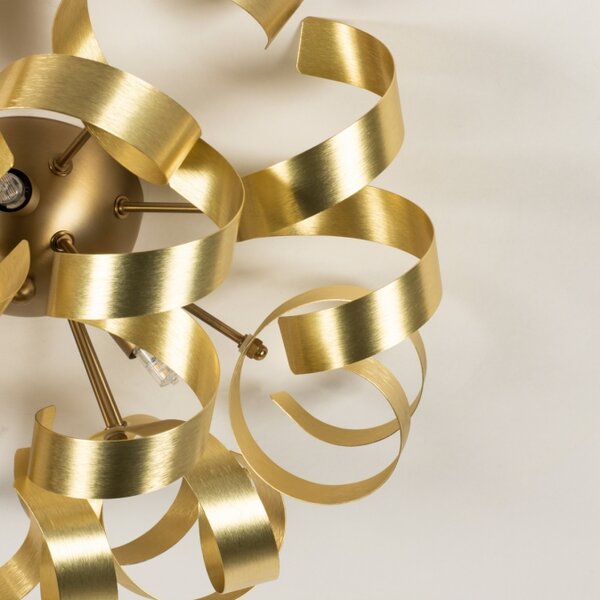 Stropní designové svítidlo do obýváku Artek Curl Gold 45 (LMD)
