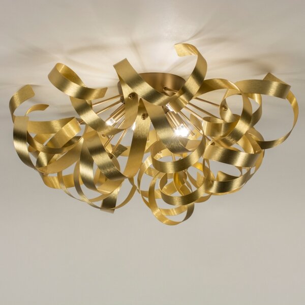 Stropní designové svítidlo do obýváku Artek Curl Gold 60 (LMD)