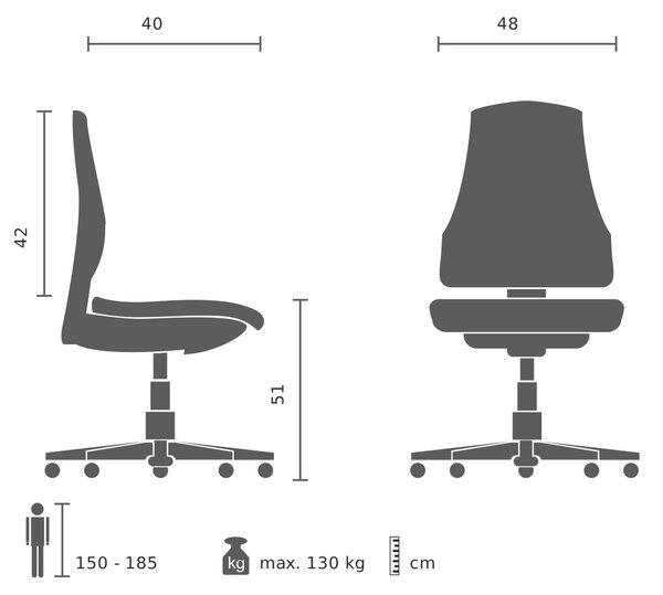 Hjh OFFICE Čalouněná židle TARVISO Jídelní židle zPolyuretankoženky Kuchyňská židle Čalouněná židle