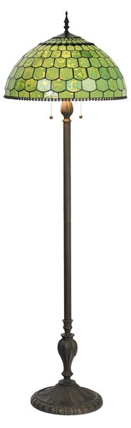 Stojací Tiffany lampa Amarante – Ø 51*165 cm E27/max 3*60W - Clayre & Eef