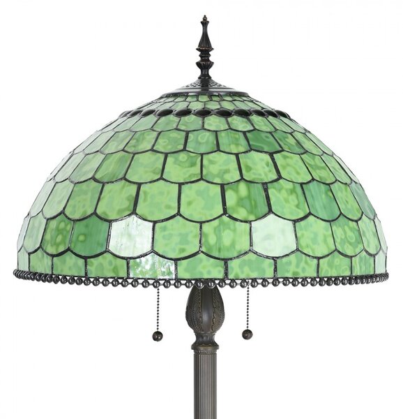 Stojací Tiffany lampa Amarante – Ø 51*165 cm E27/max 3*60W - Clayre & Eef