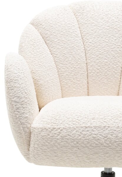 Hector Otočné designové křeslo Casablanca bouclé bílé/černé