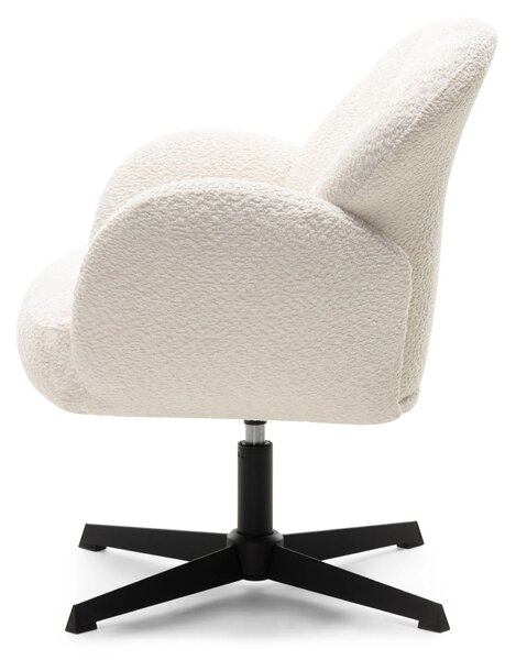 Hector Otočné designové křeslo Casablanca bouclé bílé/černé